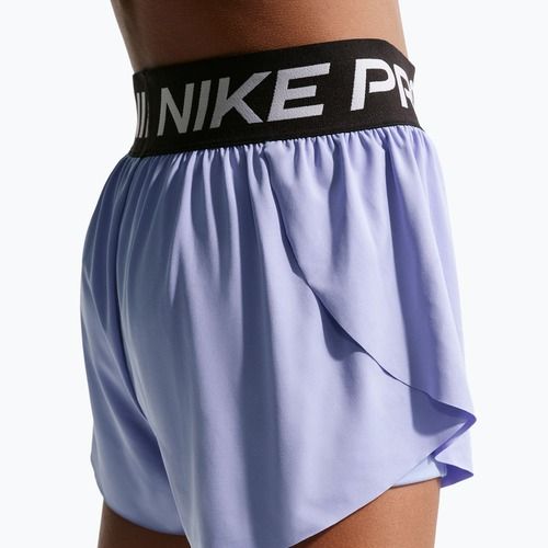 Pantaloni scurți pentru copii Nike Pro Dri-Fit 2in1 light thistle/black/white