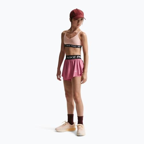 Pantaloni scurți pentru copii Nike Pro Dri-Fit 2in1 peony/black/white