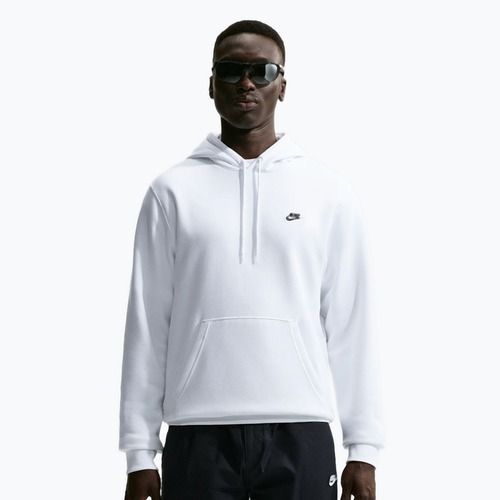 Bluză pentru bărbați Nike Club Pullover Hoodie white/white/black