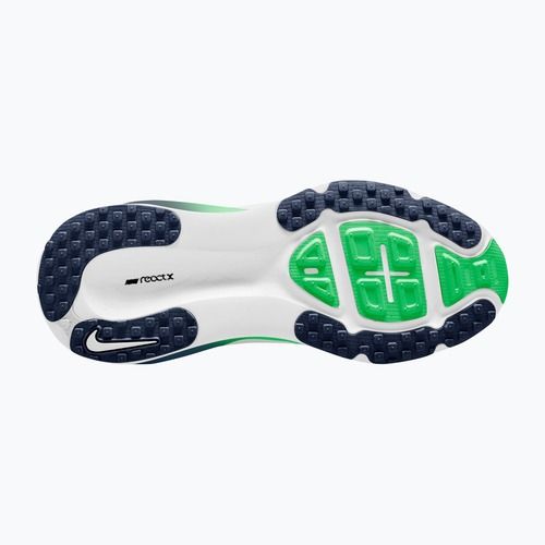 Pantofi de alergare Nike Vomero 18 alb/verdele scânteietor/bleumarin închis