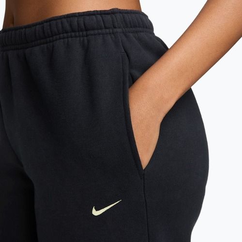 Pantaloni pentru femei Nike Studio Fleece total black/sail