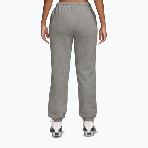 Pantaloni pentru femei Nike Studio Fleece dark grey heather/sail