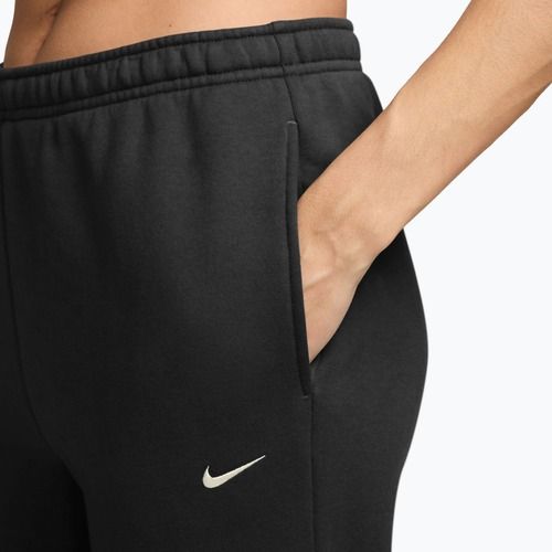 Pantaloni pentru femei Nike Studio Fleece total black/sail