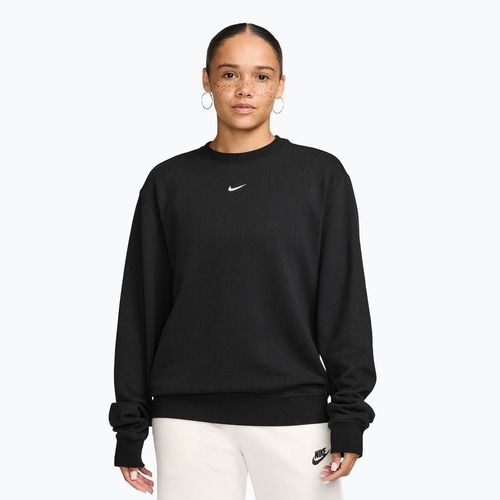 Bluză pentru femei Nike Studio Fleece Lightweight total black/sail