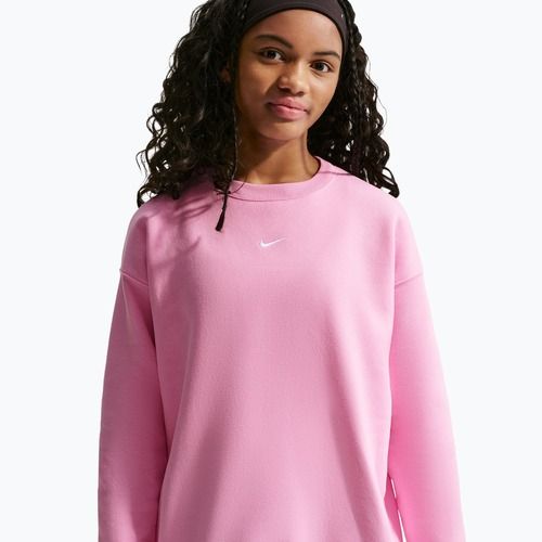 Bluză pentru copii Nike Sportswear Studio pink rise/white