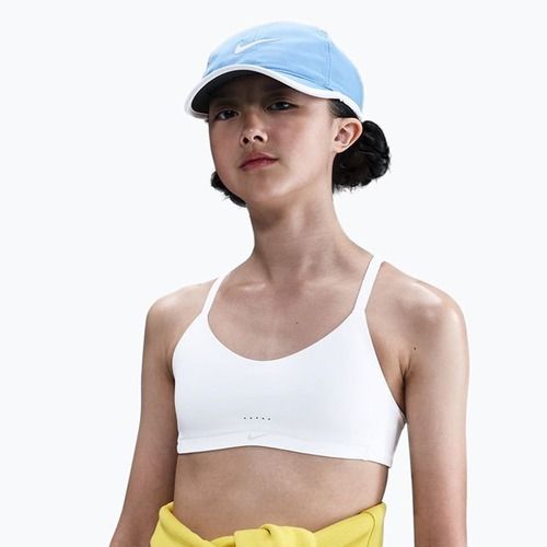 Sutien pentru fete Nike Alate White/Light Smoke Grey