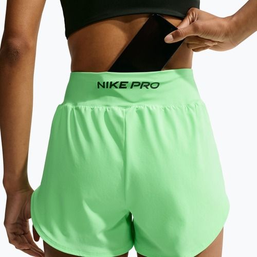 Pantaloni scurți de antrenament pentru femei Nike Pro Sculpt illusion green/black