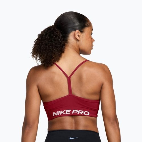 Sutien de antrenament Nike Pro Seamless tough red/white