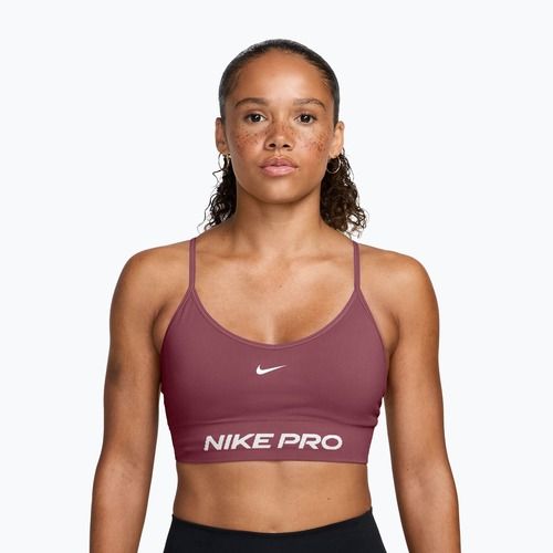 Sutien de antrenament Nike Pro Seamless pink smoke/white