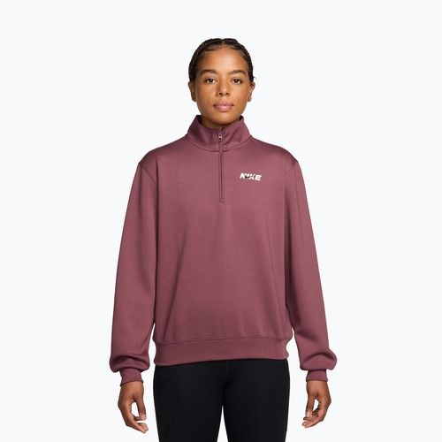 Bluză de antrenament pentru femei Nike Studio Fleece Sport pink smoke/mystic dates/white