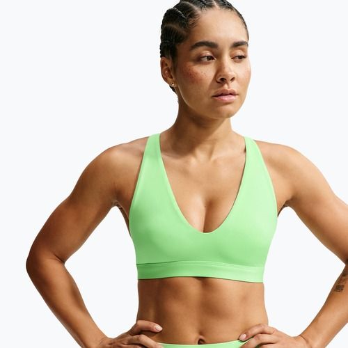 Sutien de antrenament Nike Indy Strappy illusion green/black