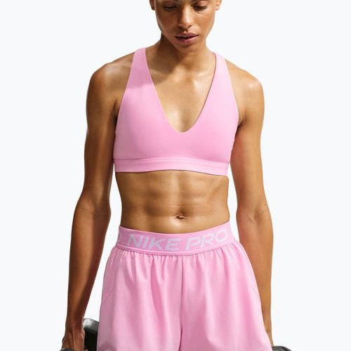 Sutien de antrenament Nike Indy Strappy pink rise/black