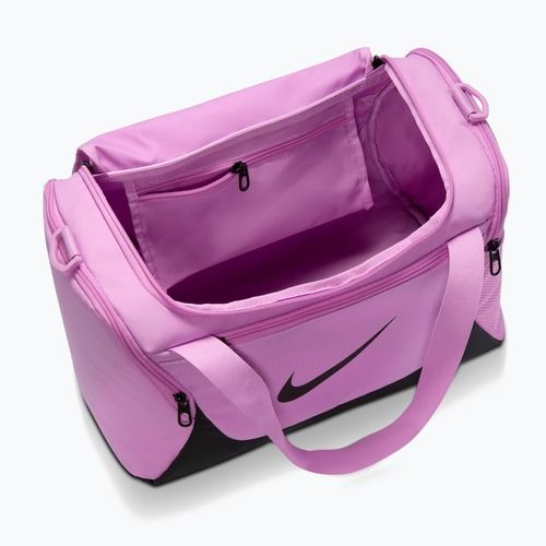 Geantă de antrenament Nike Brasilia Duffel Extra Small 24 l light magenta/black/black