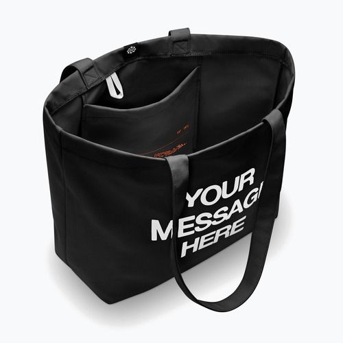 Geantă Nike Heritage "Your Message Here" Tote 22 l black/white/safety orange