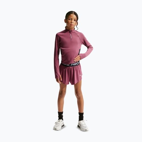 Pantaloni scurți pentru copii Nike Pro pink smoke/black/white
