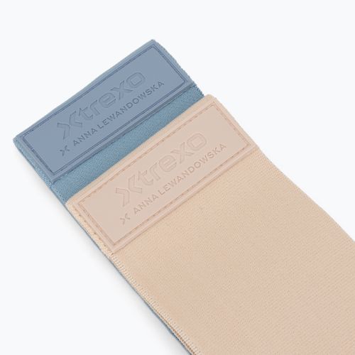 Set de benzi pentru antrenament antrenament XTREXO x Anna Lewandowska bands Beige/Azul Bruma