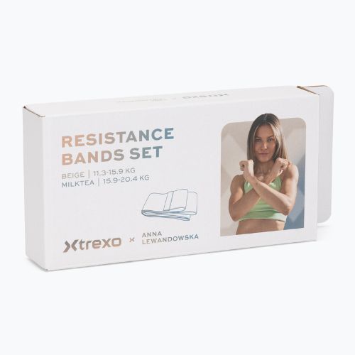 Set de benzi pentru antrenament antrenament XTREXO x Anna Lewandowska bands Beige/Milktea