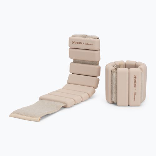 Greutăți pentru glezne și încheieturi XTREXO x Anna Lewandowska Bangles 205 Beige