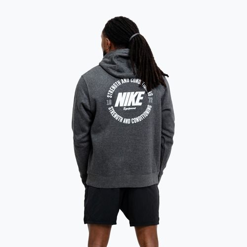Bluză pentru bărbați Nike Strength S&C Hoodie charcoal/white