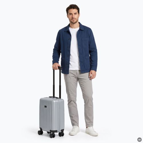 Valiză de călătorie pentru cabină Kadva Domingo Silver