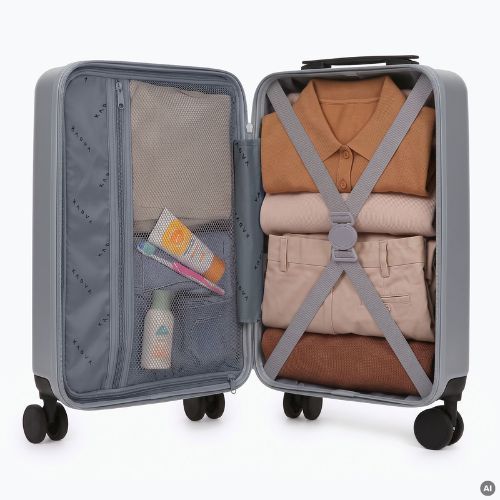 Valiză de călătorie pentru cabină Kadva Domingo Silver