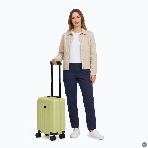 Valiză de călătorie pentru cabină Kadva Domingo Lime