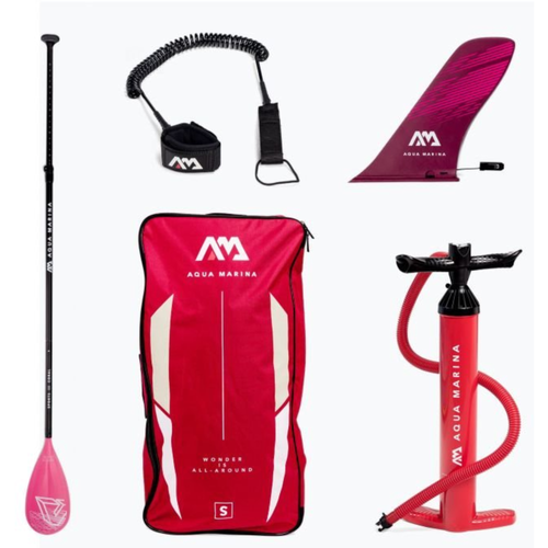 Placă SUP Aqua Marina Marina Coral Touring - Touring iSUP, 3.5m/15cm, cu vâslă și leash roză BT-22CTP