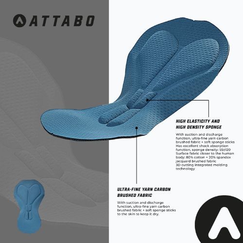 Pantaloni scurți de ciclism pentru bărbați ATTABO Kirun Pro Bib Shorts Cargo negri