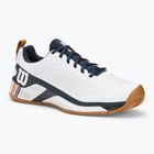 Pantofi de tenis pentru bărbați Wilson Rush Pro 4.5 Clay RG alb/marin blazer/ cauciuc