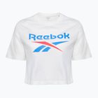 Tricou pentru femei  Reebok Identity Big Logo Crop Tee white/coral/blue