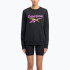 Bluză pentru femei Reebok Identity Big Logo Fleece Crew black/purple rave/electric amber