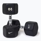 Gantera cauciucată Nike Strength Hex Dumbbell 20 kg black/white
