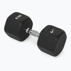 Gantera cauciucată Nike Strength Hex Dumbbell 22,5 kg black/white