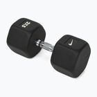 Gantera cauciucată Nike Strength Hex Dumbbell 27,5 kg black/white