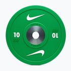 Greutate bumper Nike Strength Pro Urethane Bumper Plates 10 kg green/white