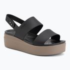 Sandale de damă  Crocs Brooklyn Low Wedge black/mushroom