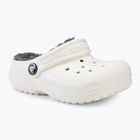 Papuci pentru copii Crocs Classic Lined Clog Toddler white/grey