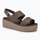 Sandale pentru femei Crocs Brooklyn Low Wedge mushroom/stucco
