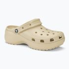 Papuci pentru femei Crocs Classic Platform Clog bone