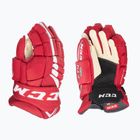 Mănuși de hochei CCM JetSpeed FT4 Pro SR red/white