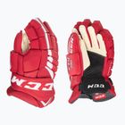 Mănuși de hochei pentru copii CCM JetSpeed FT4 JR red/white