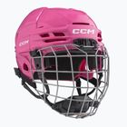 Cască de hochei pentru copii CCM Tacks 70 Combo JR pink