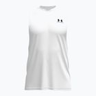 Tricou de antrenament bărbați Under Armour Left Chest Cut Off Tank white/black