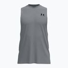 Tricou de antrenament bărbați Under Armour Left Chest Cut Off Tank steel light heather/black