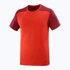 Tricou de trekking pentru bărbați Salomon Essential Colorbloc roșu LC1716000