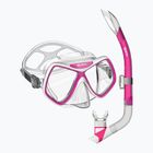 Set de snorkeling Mares Ridley pink/white/clear