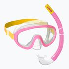 Set de snorkeling pentru copii Mares Combo Jelly pink/yellow/clear