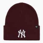 Căciulă de iarnă 47 Brand MLB New York Yankees Haymaker dark maroon