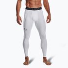 Colanți de antrenament pentru bărbați Under Armour HeatGear white/black