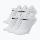 Șosete Nike Everyday Cushioned No-Show 6 perechi white/black